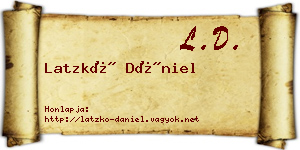 Latzkó Dániel névjegykártya