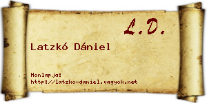 Latzkó Dániel névjegykártya